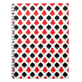 Notizbuch Journal mit Spielkarten Clubs und Spades Notizblock