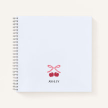 Notizbuch Journal | Süße Kirschschleife Cute