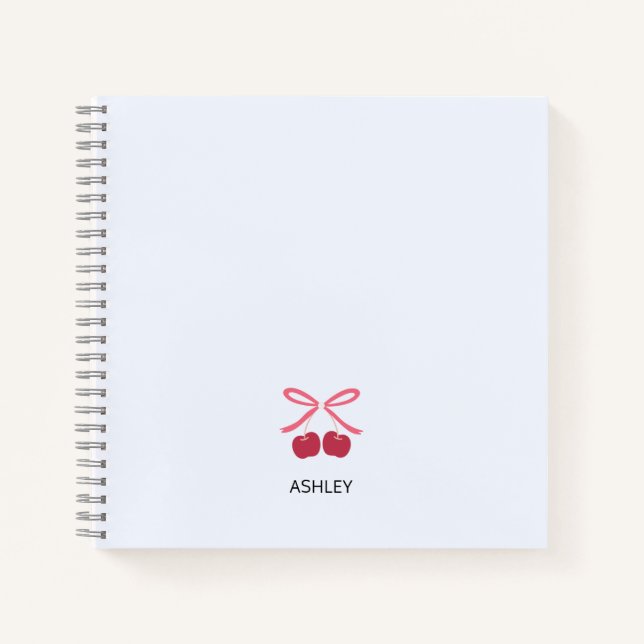 Notizbuch Journal | Süße Kirschschleife Cute (Vorderseite)