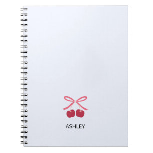 Notizbuch Journal Süße Kirschschleife Cute Notizblock