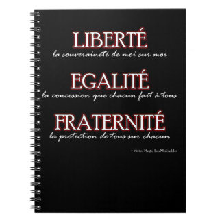 Notizbuch: Liberté, Egalité, Fraternité Notizblock