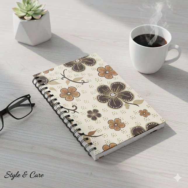 Notizbuch mit abstraktem Blumenmuster Modern Bloom (Modern Blooms Abstract Floral Pattern Notebook)