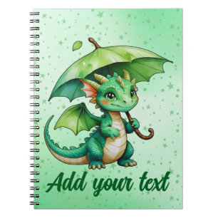 Notizbuch mit Baby-Drachen-Kunst Notizblock