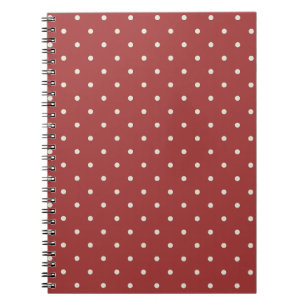 Notizbuch mit kleinen Punkten Candy Rot Muster Notizblock