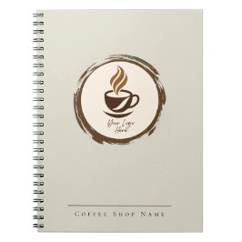 Notizbuch mit Logo für individuelles Café Notizblock