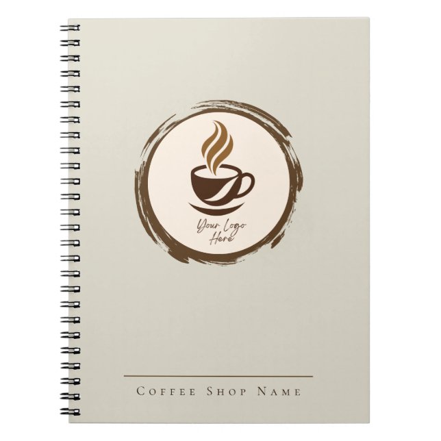 Notizbuch mit Logo für individuelles Café Notizblock (Vorderseite)