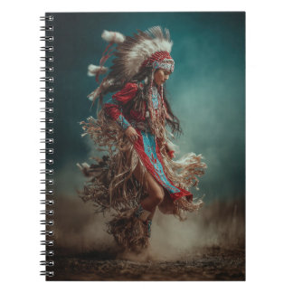 Notizbuch mit Native American Tänzer Notizblock