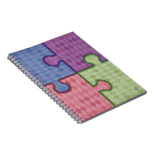 Notizbuch mit Puzzleteilen Notizblock