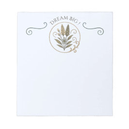 Notizbuch, Notizblock, Träume groß denken. Notizblock