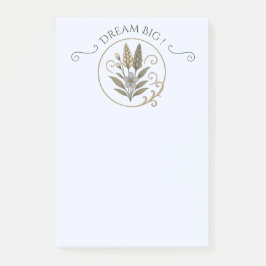 Notizbuch, Notizblock, Träume groß. Post-it Klebezettel