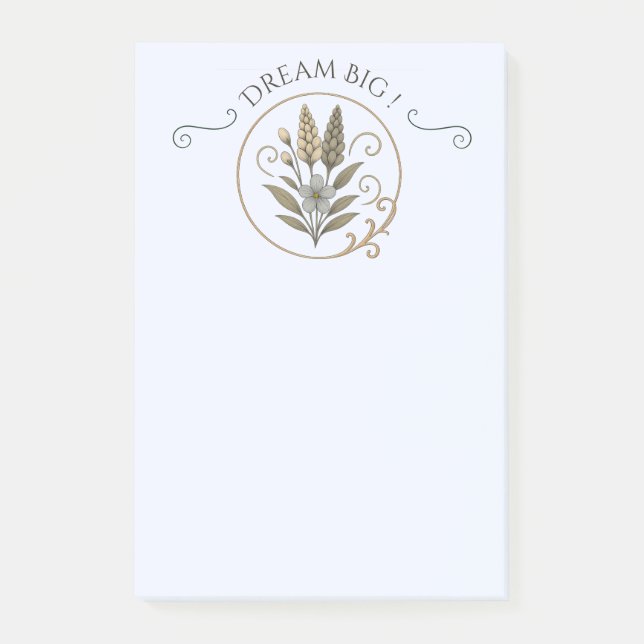 Notizbuch, Notizblock, Träume groß. Post-it Klebezettel (Vorderseite)