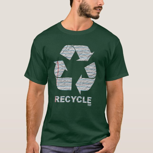 Notizbuch recyceln T-Shirt (Vorderseite)
