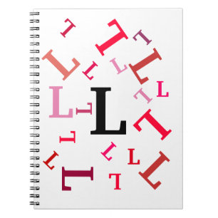 Notizbuch - rote Buchstaben durcheinander Notizblock