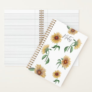 Notizbuch   Sonnenblume   5,5 x 8,5   Wasserfarbe