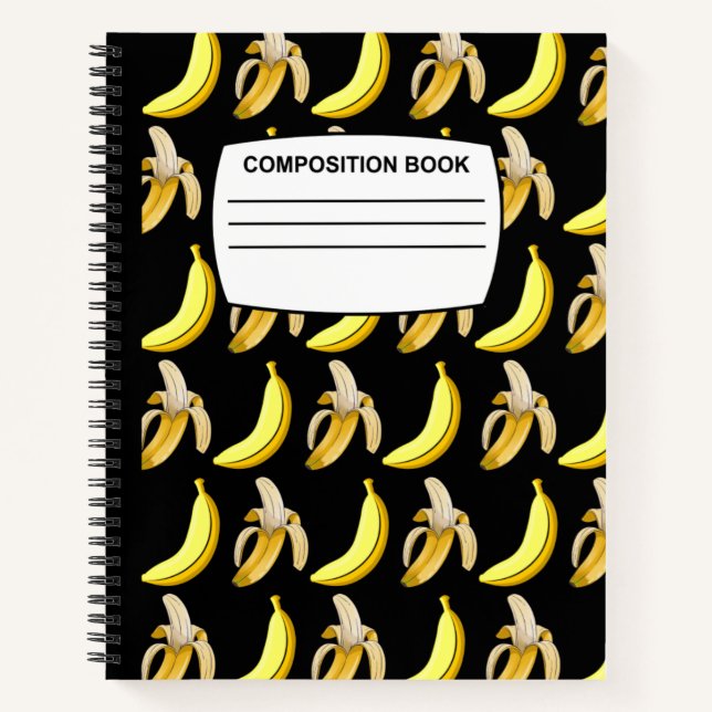 Notizbuch zur Bananenzusammensetzung (Vorderseite)