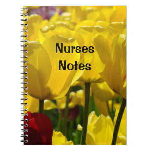 Notizbücher für Krankenschwestern Gelbe Tulpenblum