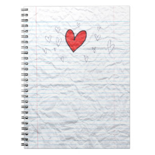 Notizbuchpapierherz Notizblock