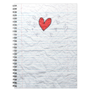 Notizbuchpapierherz Notizblock