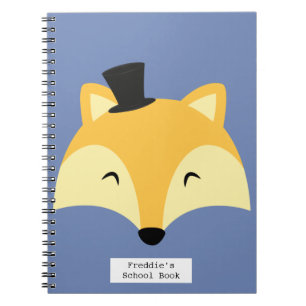 Notizbuchzeitschrift des Jungen des blauen Fuchses Notizblock