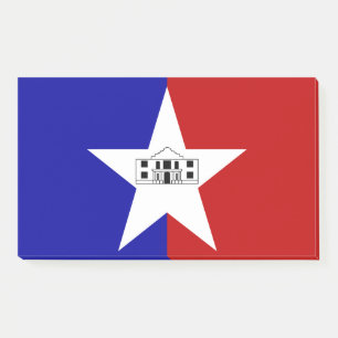 Notizen mit der Flagge von San Antonio, USA