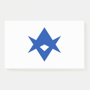 Notizen mit der Flagge von Toyota City, Japan