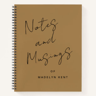 Notizen & Muskeln Modernes Drehbuch Personalisiert Notizbuch