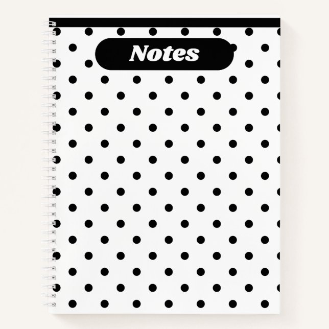 Notizen - Polka Dots - Hardcover Notizbuch (Vorderseite)