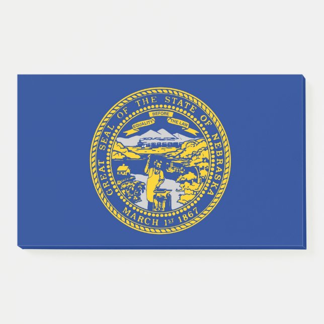 Notizen unter der Flagge Nebraskas, USA (Vorderseite)