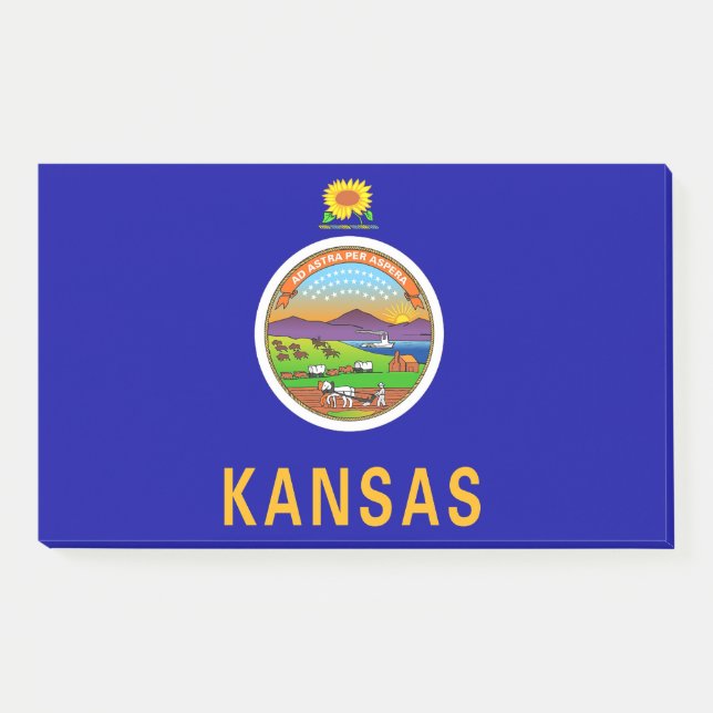 Notizen unter der Flagge von Kansas, USA (Vorderseite)