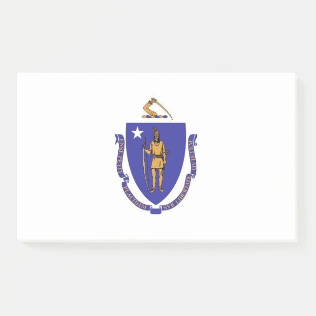 Notizen unter der Flagge von Massachusetts, USA (Vorderseite)