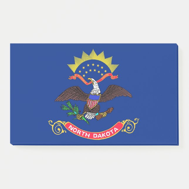 Notizen unter der Flagge von North Dakota, USA (Vorderseite)