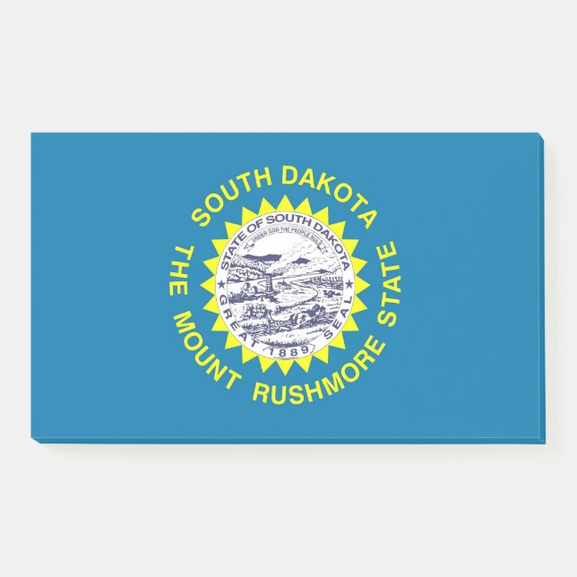 Notizen unter der Flagge von South Dakota, USA (Vorderseite)