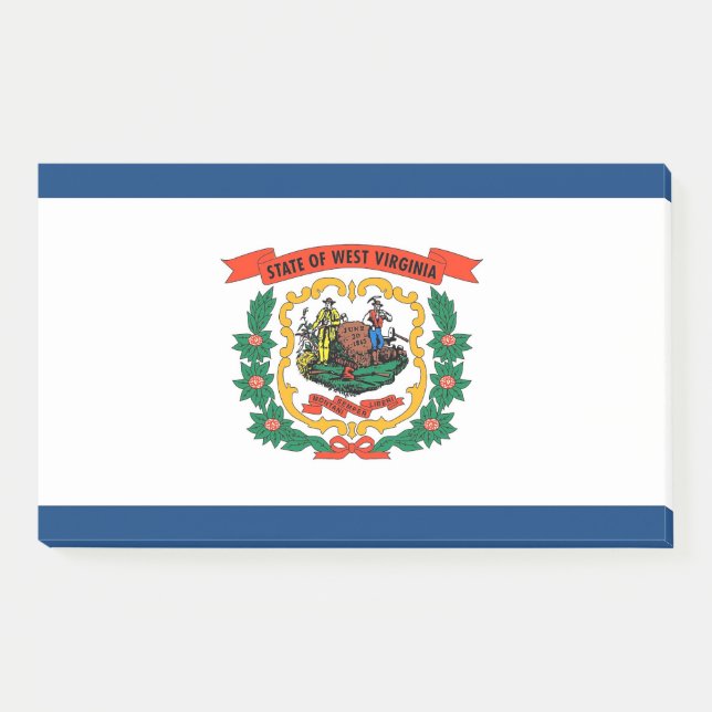 Notizen unter der Flagge von West Virginia, USA (Vorderseite)