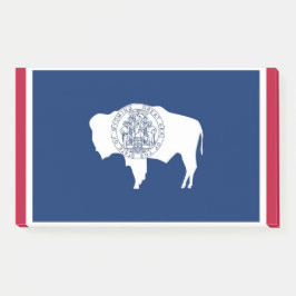 Notizen unter der Flagge von Wyoming, USA
