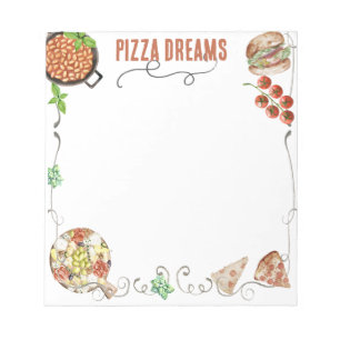 Notizen zu Pizza-Träumen Notizblock