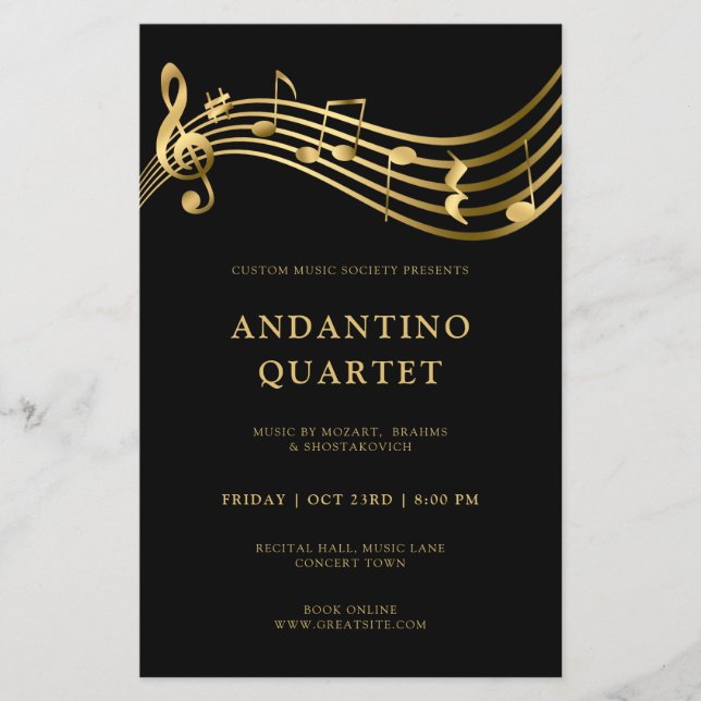 Notizen zum benutzerdefinierten Concert Flyer Temp (Vorne)