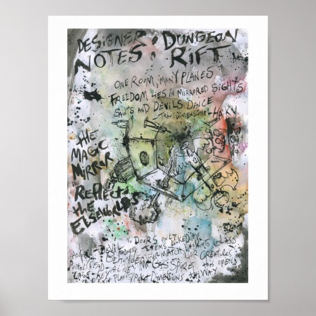 Notizen zum Dungeon Rift Designer Poster (Vorne)