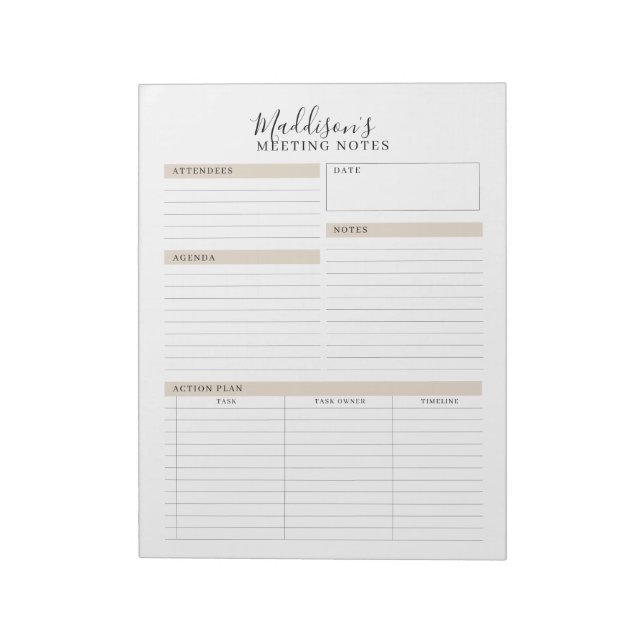 Notizen zum Memo-Planner Notepad Notizblock (Rotiert)