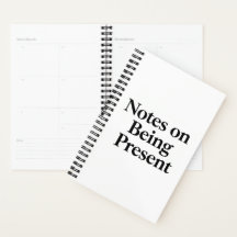 "Notizen zur Präsenz" Minimalistischer Planer