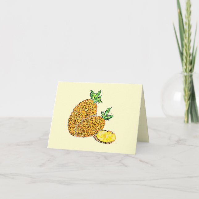 Notizkarte : Ananas  (Vorderseite)