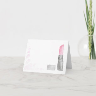 Notizkarte für den blankfarbigen Lipstick Dankeskarte