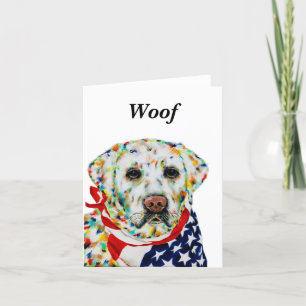 Notizkarte für den weißen Labrador Retriever Blank Dankeskarte