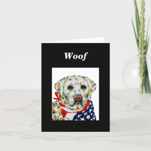 Notizkarte für den weißen Labrador Retriever Blank Dankeskarte