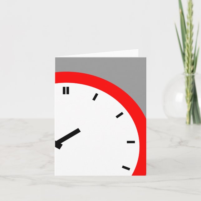 Notizkarte für die Vintage Uhr Karte (Vorderseite)