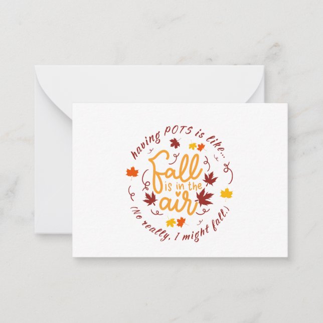 Notizkarte für Posts Fall Theme Mitteilungskarte (Vorderseite)