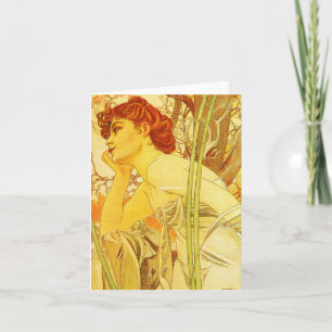 Notizkarte-Klassiker/Vintage-Mucha 23 Karte