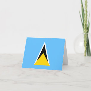Notizkarte mit der Flagge von St. Lucia Karte