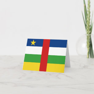 Notizkarte mit Flagge der Zentralafrikanischen Rep Karte