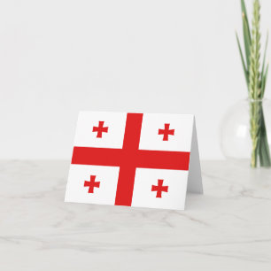 Notizkarte mit georgischer Flagge Karte