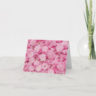 Notizkarte Rosa Kirschblüten Floral Botanisch Dankeskarte